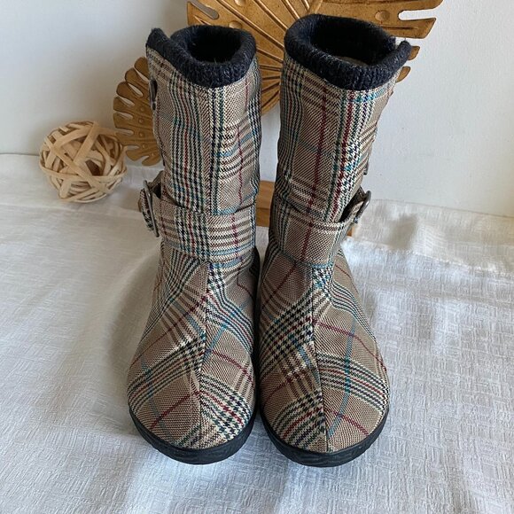 Sorelia Earhart 2011-12 Plaid Mid-Calf Boots Sz 8.5 - Picture 2 of 14